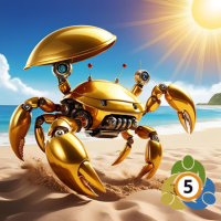 Gold Crab Robot
